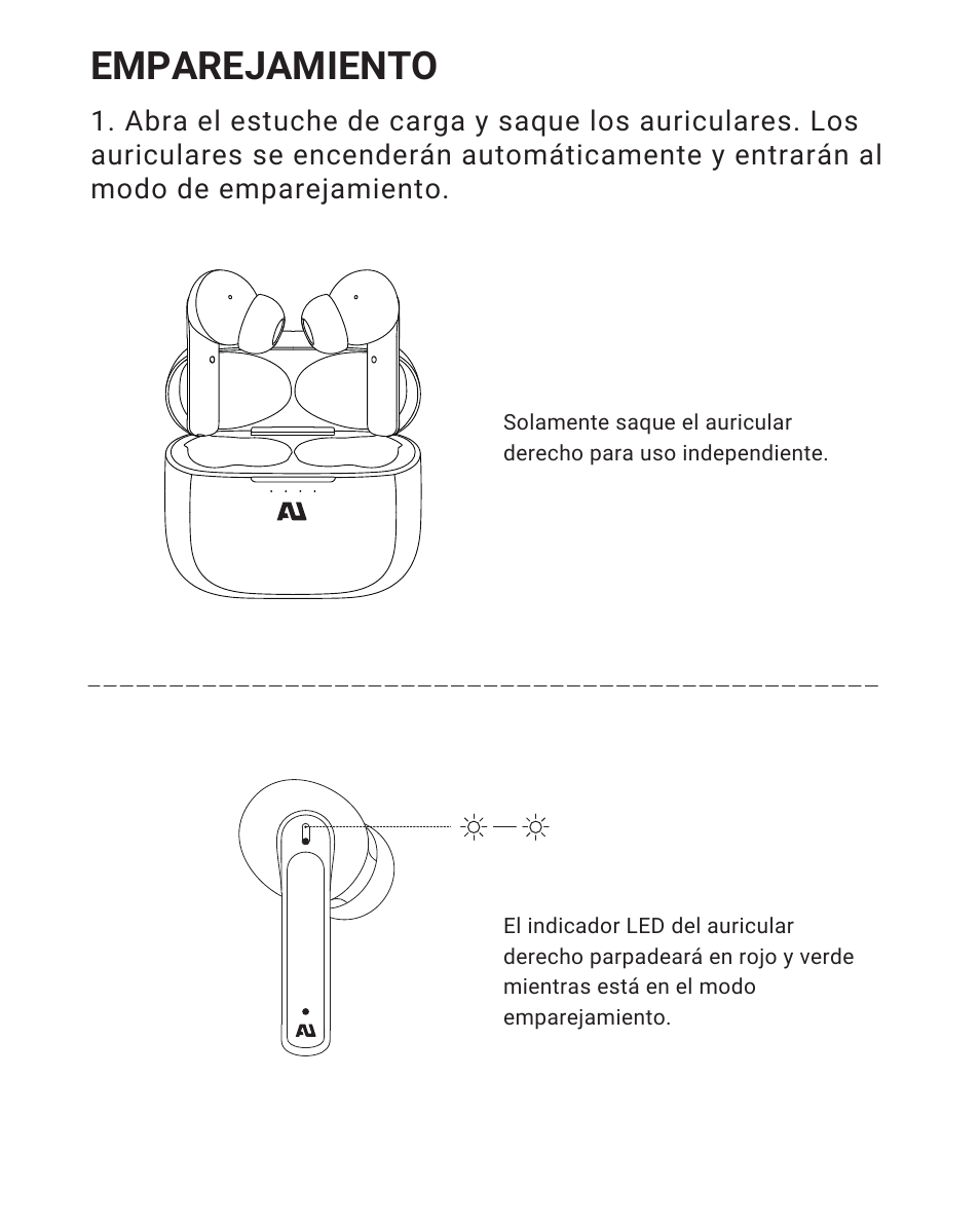 Emparejamiento | Ausounds AU-Frequency ANC Noise-Canceling True Wireless Headphones (Tiffany) User Manual | Page 44 / 82