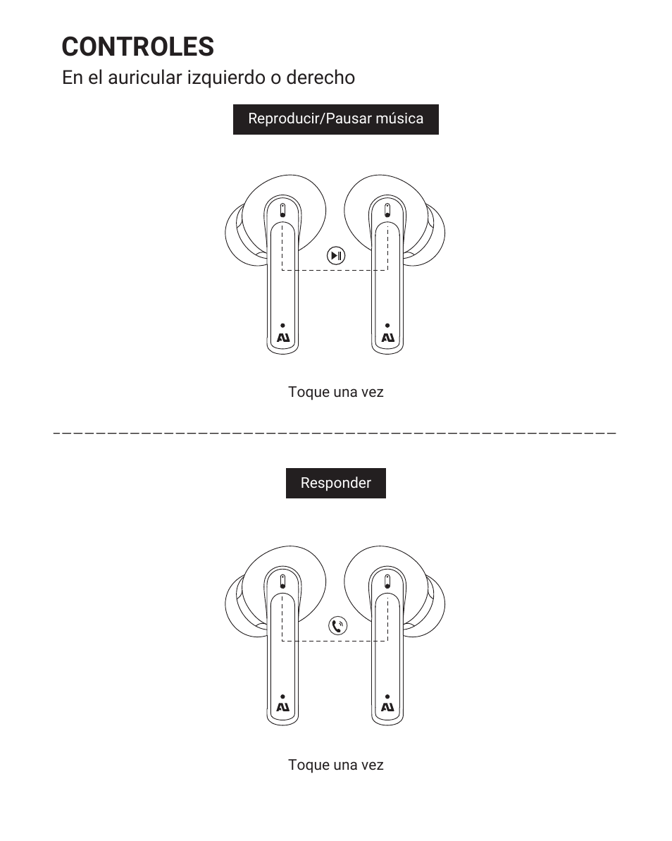 Controles | Ausounds AU-Frequency ANC Noise-Canceling True Wireless Headphones (Tiffany) User Manual | Page 47 / 82
