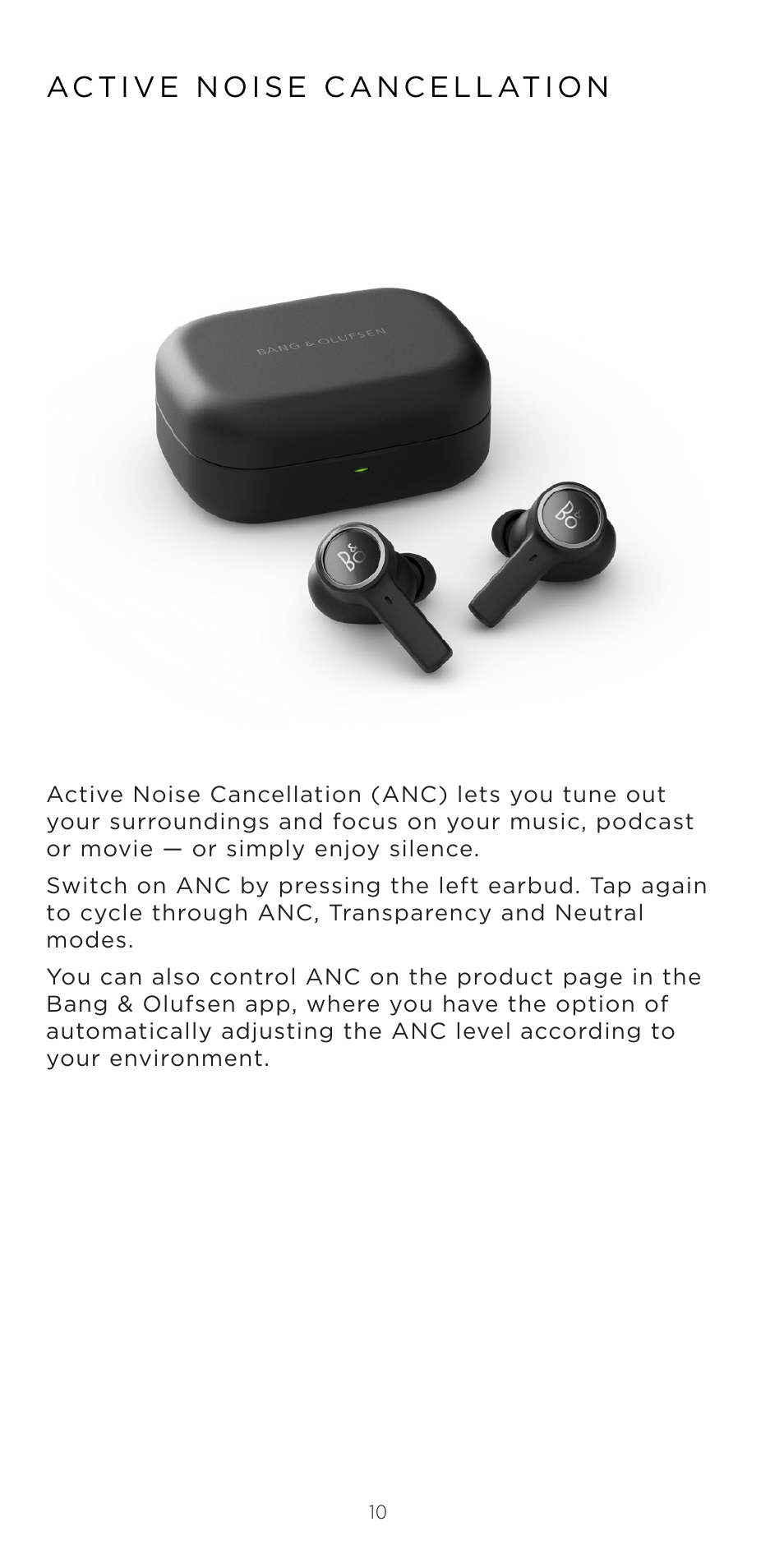 Bang & Olufsen Beoplay EX Noise-Canceling True Wireless In-Ear Headphones (Anthracite Oxygen) User Manual | Page 11 / 212