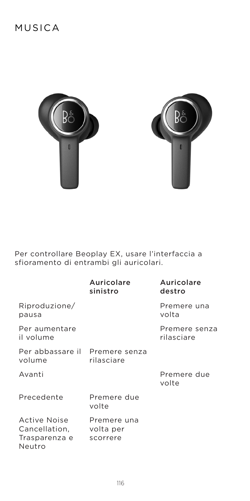 Bang & Olufsen Beoplay EX Noise-Canceling True Wireless In-Ear Headphones (Anthracite Oxygen) User Manual | Page 117 / 212