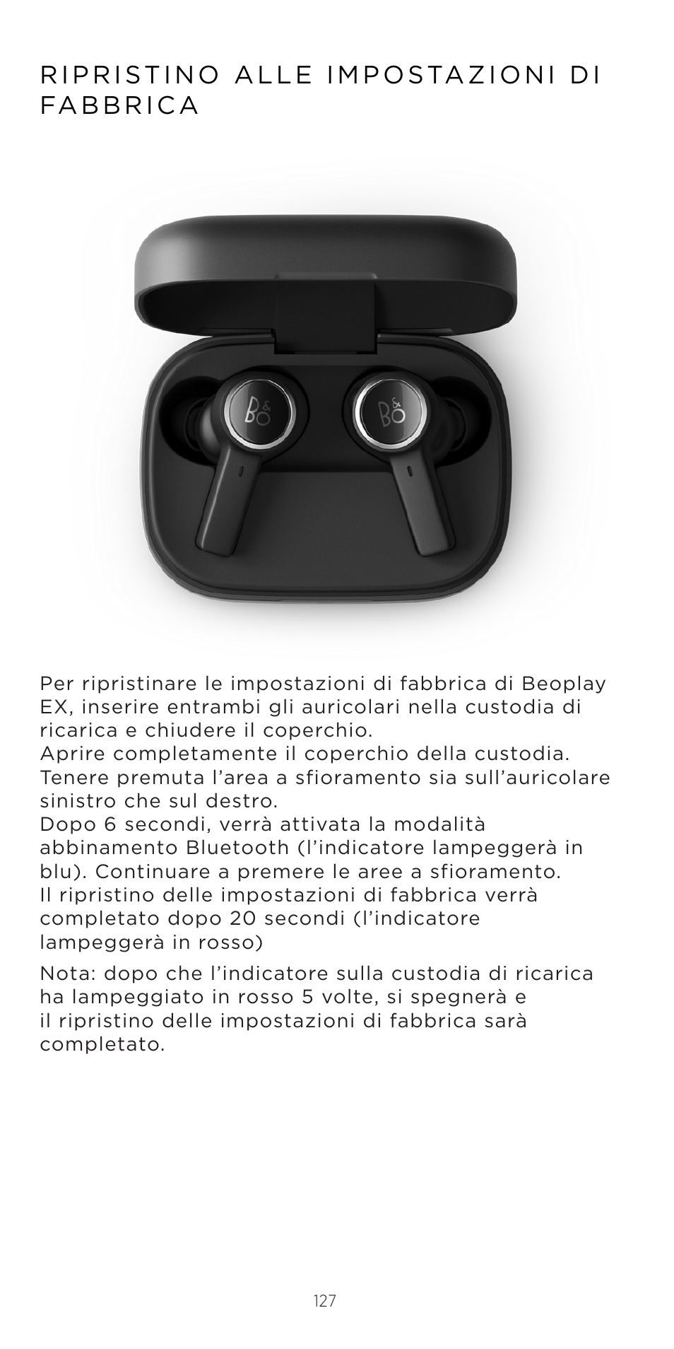 Bang & Olufsen Beoplay EX Noise-Canceling True Wireless In-Ear Headphones (Anthracite Oxygen) User Manual | Page 128 / 212