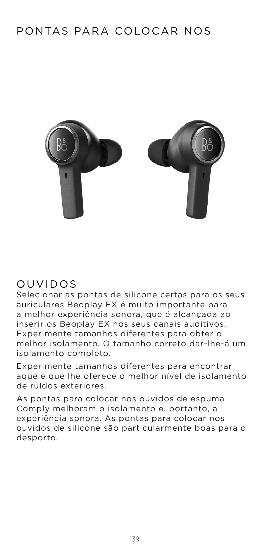 Bang & Olufsen Beoplay EX Noise-Canceling True Wireless In-Ear Headphones (Anthracite Oxygen) User Manual | Page 140 / 212