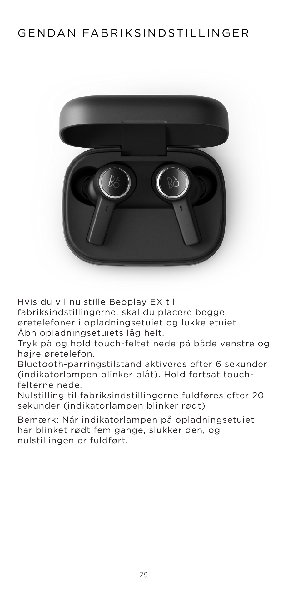 Bang & Olufsen Beoplay EX Noise-Canceling True Wireless In-Ear Headphones (Anthracite Oxygen) User Manual | Page 30 / 212