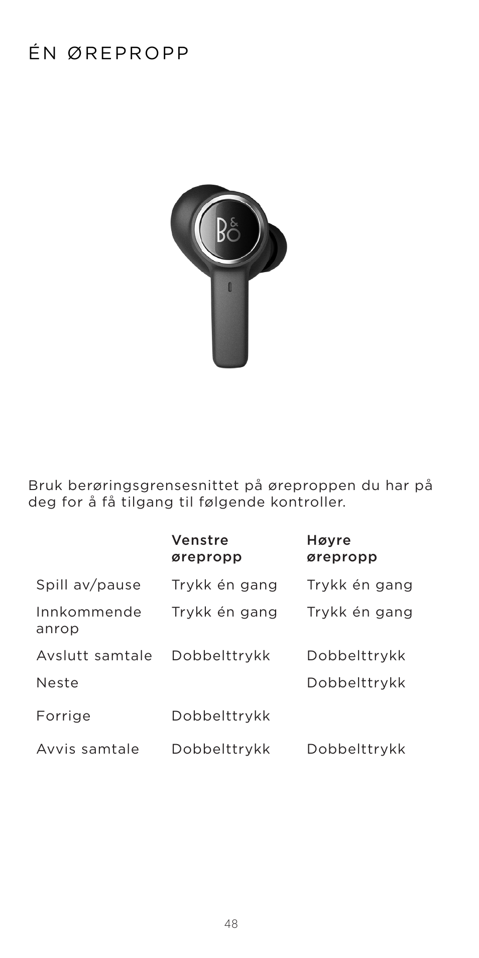 Bang & Olufsen Beoplay EX Noise-Canceling True Wireless In-Ear Headphones (Anthracite Oxygen) User Manual | Page 49 / 212