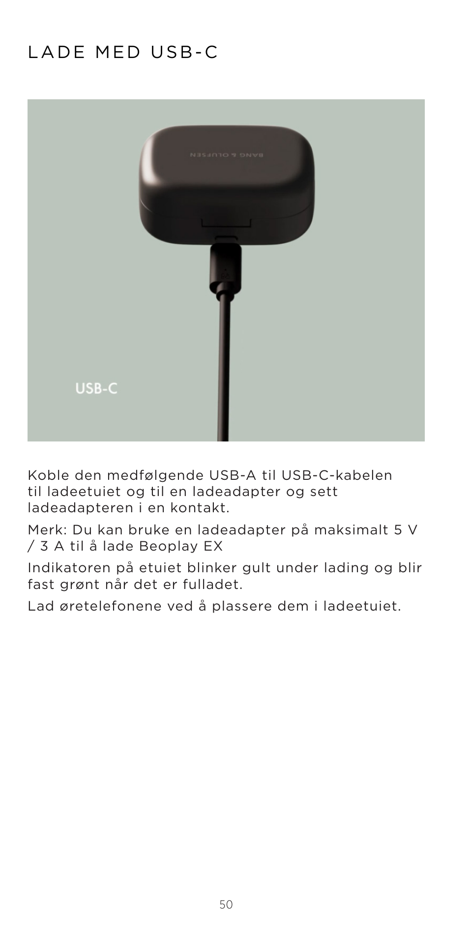 Bang & Olufsen Beoplay EX Noise-Canceling True Wireless In-Ear Headphones (Anthracite Oxygen) User Manual | Page 51 / 212