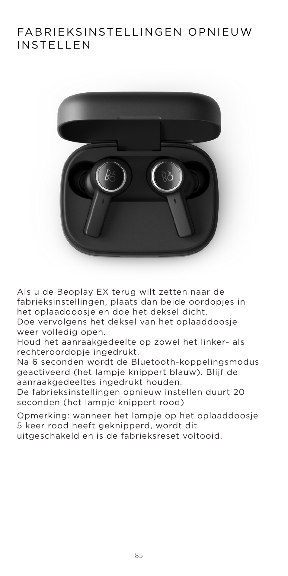 Bang & Olufsen Beoplay EX Noise-Canceling True Wireless In-Ear Headphones (Anthracite Oxygen) User Manual | Page 86 / 212