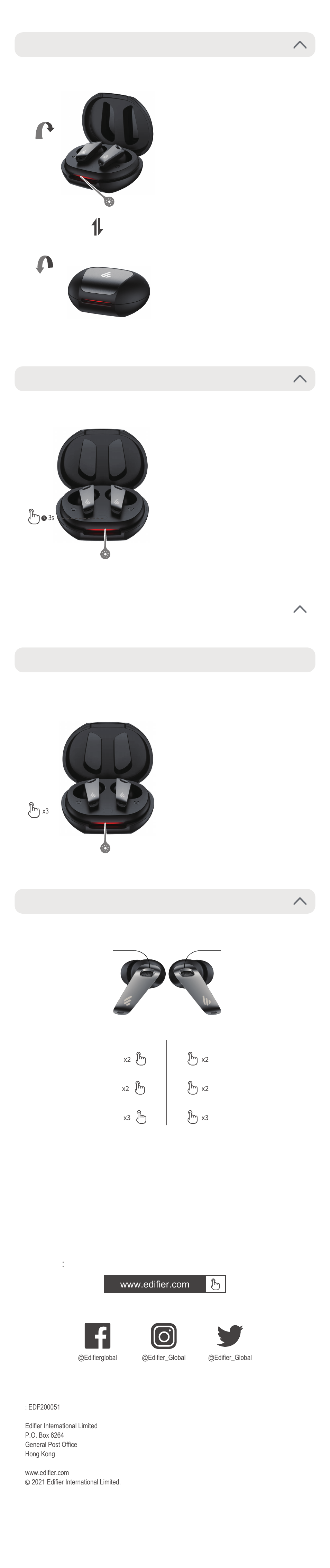 Edifier NeoBuds Pro Noise-Canceling True Wireless In-Ear Headphones (Black) User Manual | Page 7 / 7