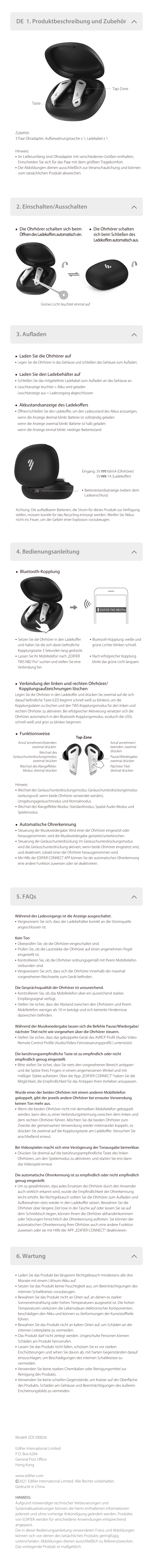 Edifier TWS NB2 Pro Noise-Canceling True Wireless In-Ear Headphones (Gray) User Manual | Page 4 / 7
