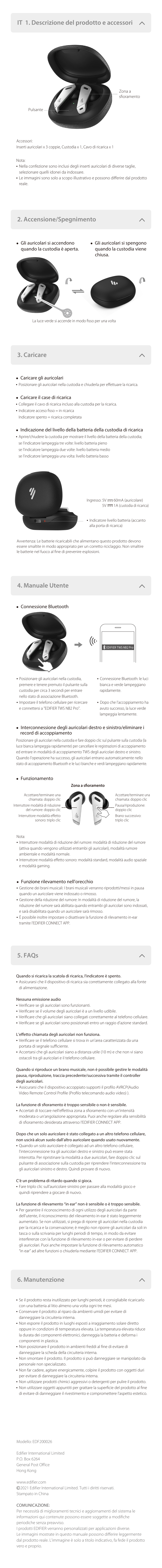 Edifier TWS NB2 Pro Noise-Canceling True Wireless In-Ear Headphones (Gray) User Manual | Page 5 / 7