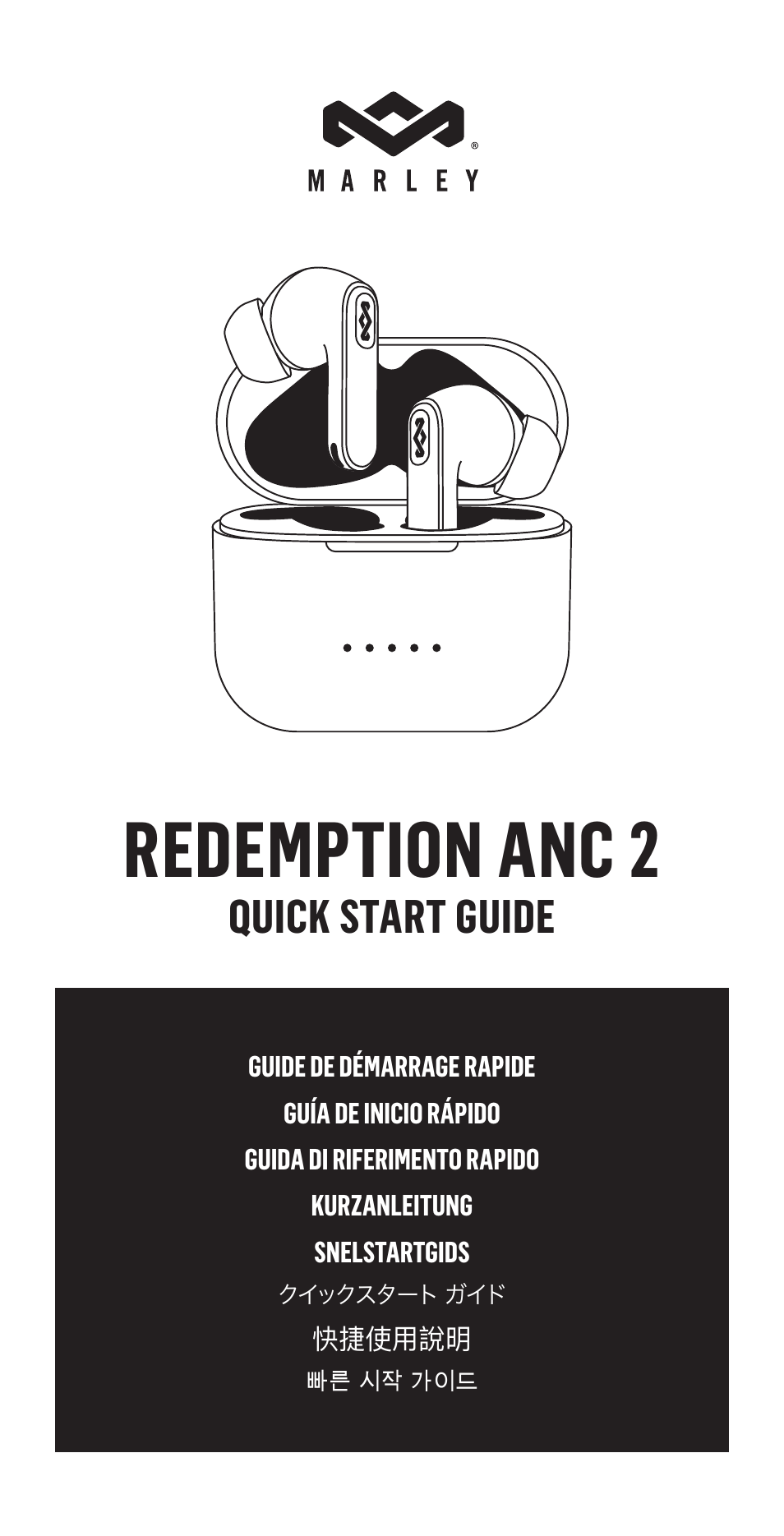 House of Marley Redemption 2 ANC Noise-Canceling True Wireless In-Ear Headphones (Signature Black) User Manual | 32 pages