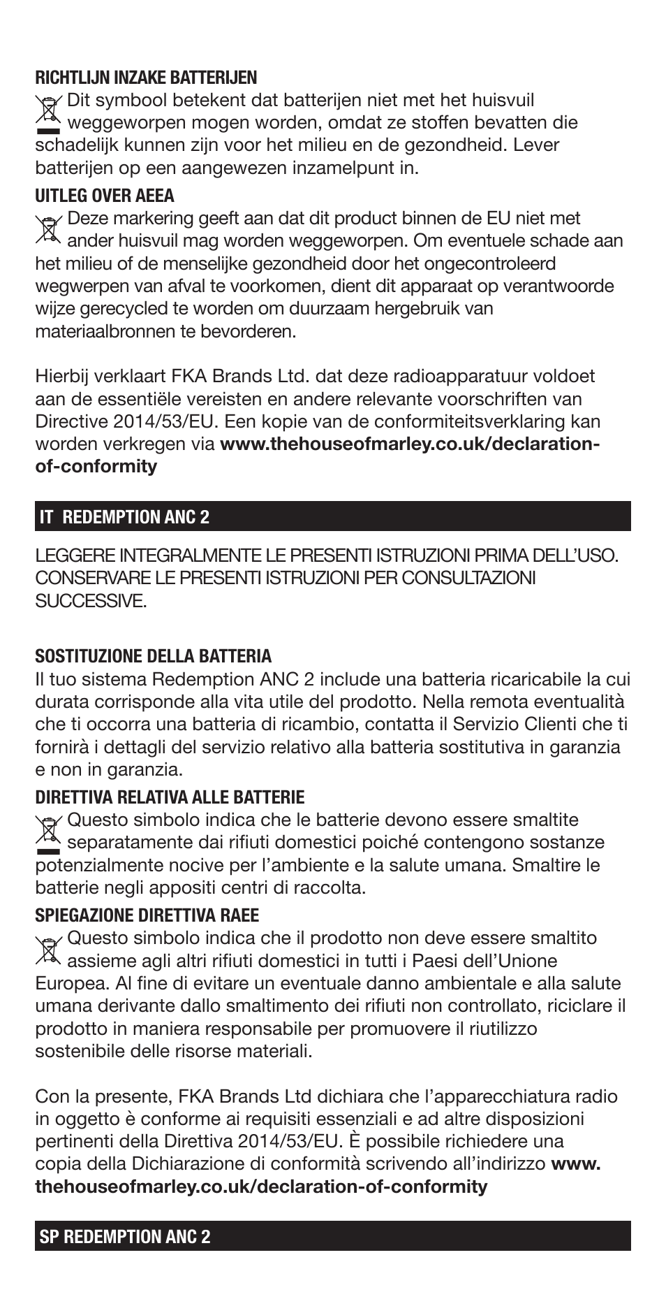 House of Marley Redemption 2 ANC Noise-Canceling True Wireless In-Ear Headphones (Signature Black) User Manual | Page 18 / 32