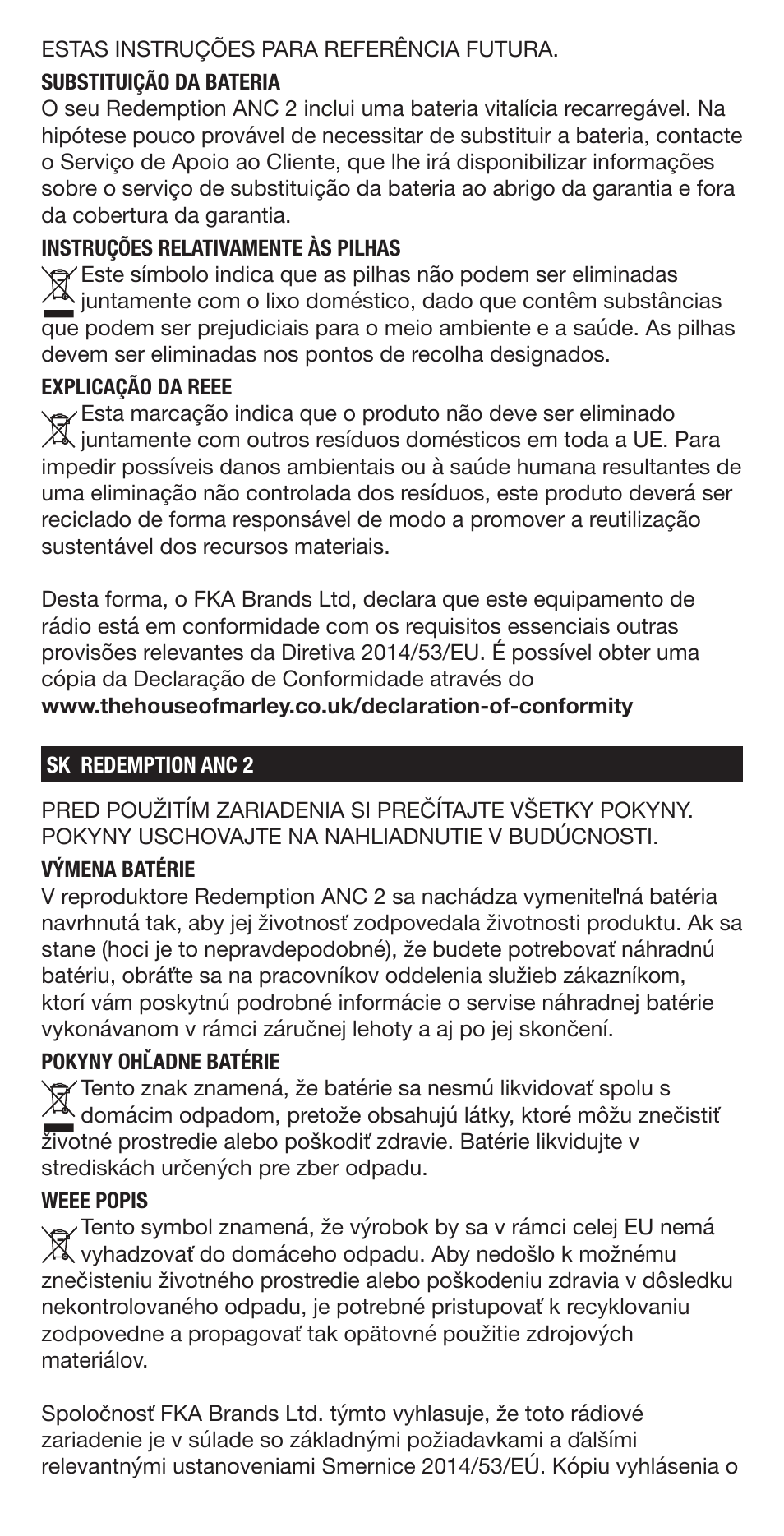 House of Marley Redemption 2 ANC Noise-Canceling True Wireless In-Ear Headphones (Signature Black) User Manual | Page 25 / 32