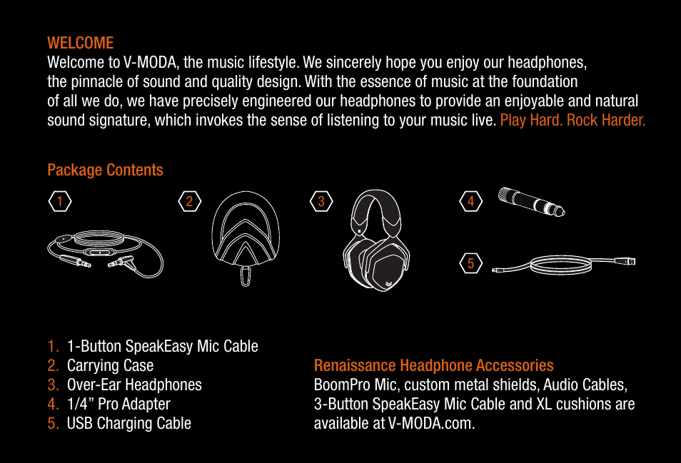 V-MODA Crossfade 2 Wireless Rolling Stones Edition Headphones (Matte Black, No Filter) User Manual | Page 5 / 28