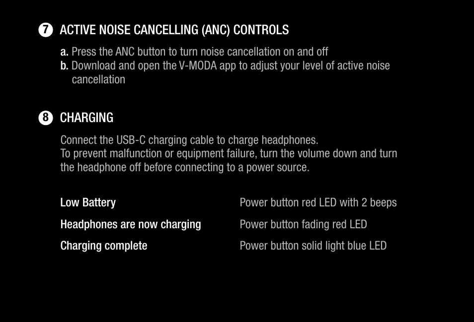 V-MODA M-200 Noise-Canceling Wireless Over-Ear Headphones User Manual | Page 14 / 26