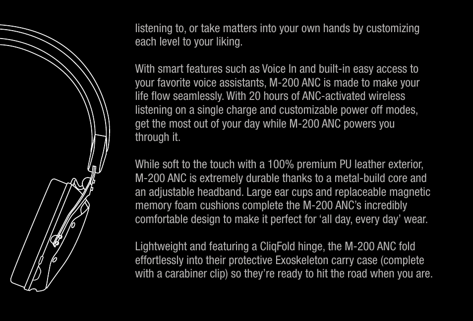 V-MODA M-200 Noise-Canceling Wireless Over-Ear Headphones User Manual | Page 4 / 26