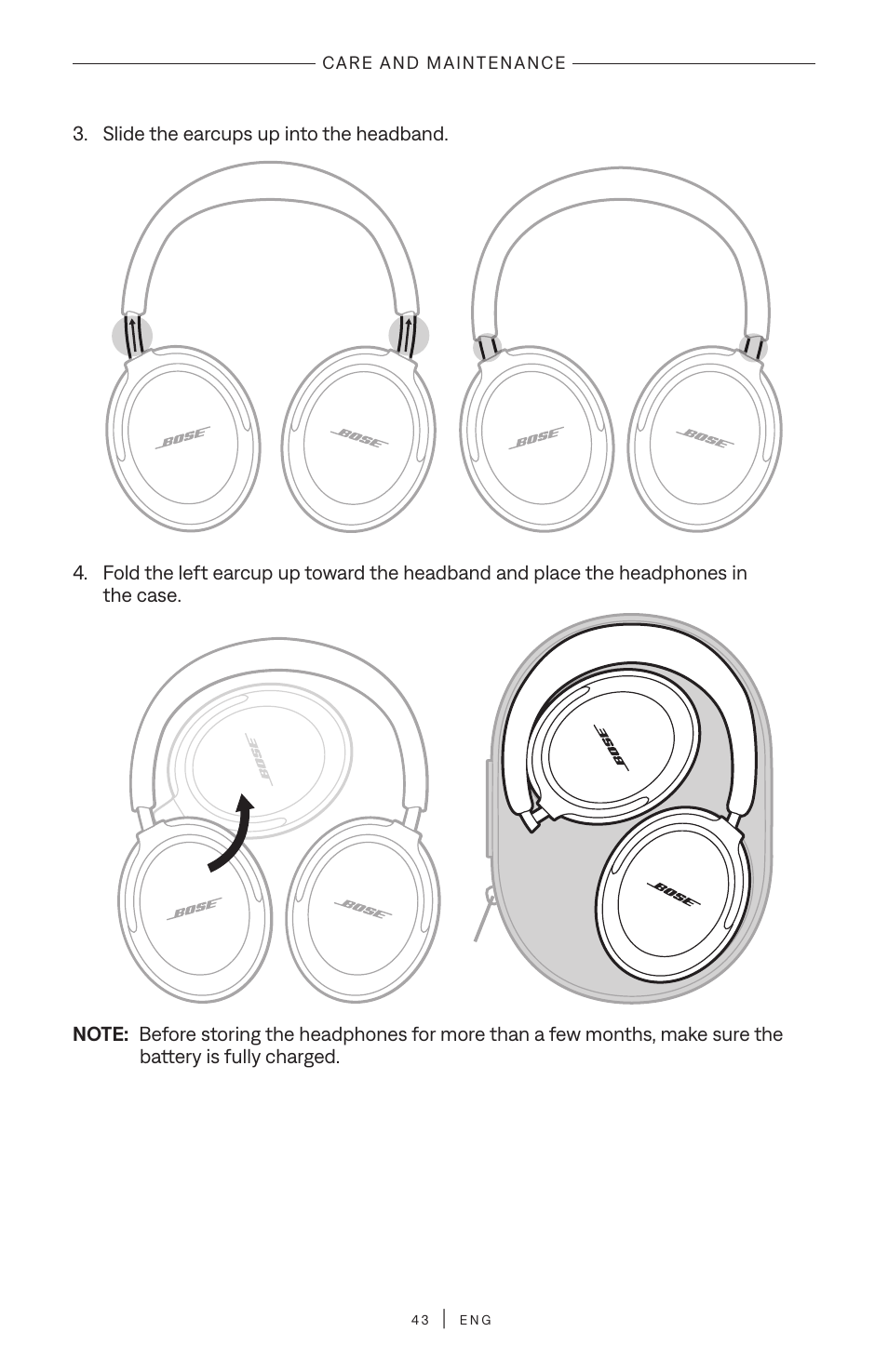 Bose QuietComfort Ultra Wireless Noise Canceling Over-Ear Headphones (White Smoke) User Manual | Page 43 / 56