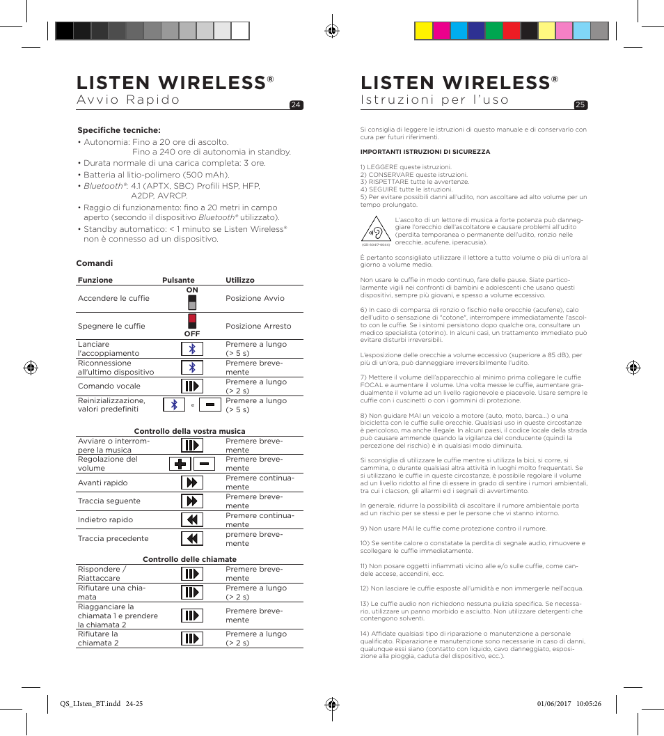Listen wireless | Focal Listen Wireless Over-Ear Headphones (Black) User Manual | Page 13 / 37