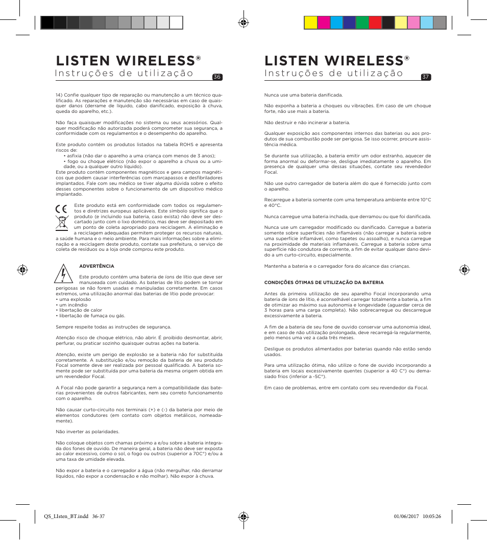 Listen wireless | Focal Listen Wireless Over-Ear Headphones (Black) User Manual | Page 19 / 37