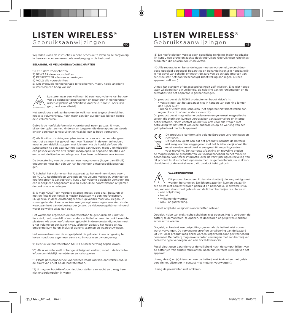 Listen wireless | Focal Listen Wireless Over-Ear Headphones (Black) User Manual | Page 21 / 37