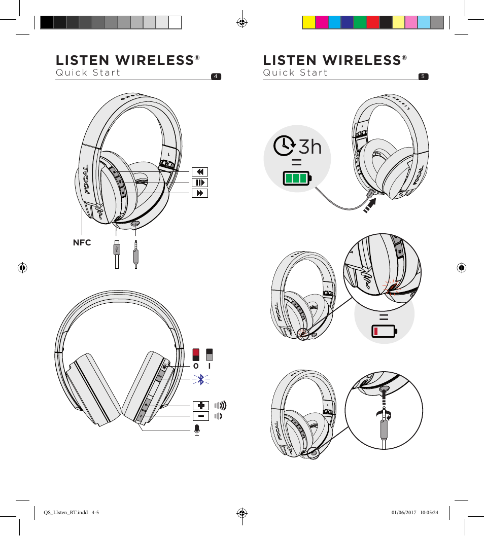 Listen wireless | Focal Listen Wireless Over-Ear Headphones (Black) User Manual | Page 3 / 37