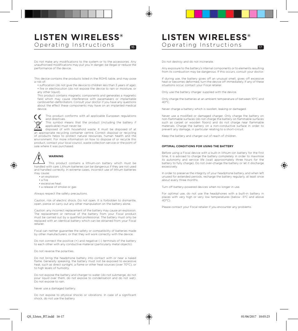 Listen wireless | Focal Listen Wireless Over-Ear Headphones (Black) User Manual | Page 9 / 37
