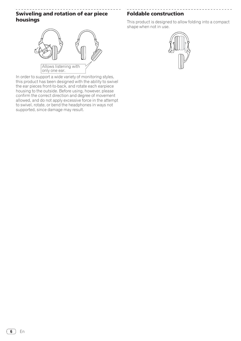 Pioneer HDJ-X5BT Bluetooth Over-Ear DJ Headphones (Metallic Black) User Manual | Page 6 / 9
