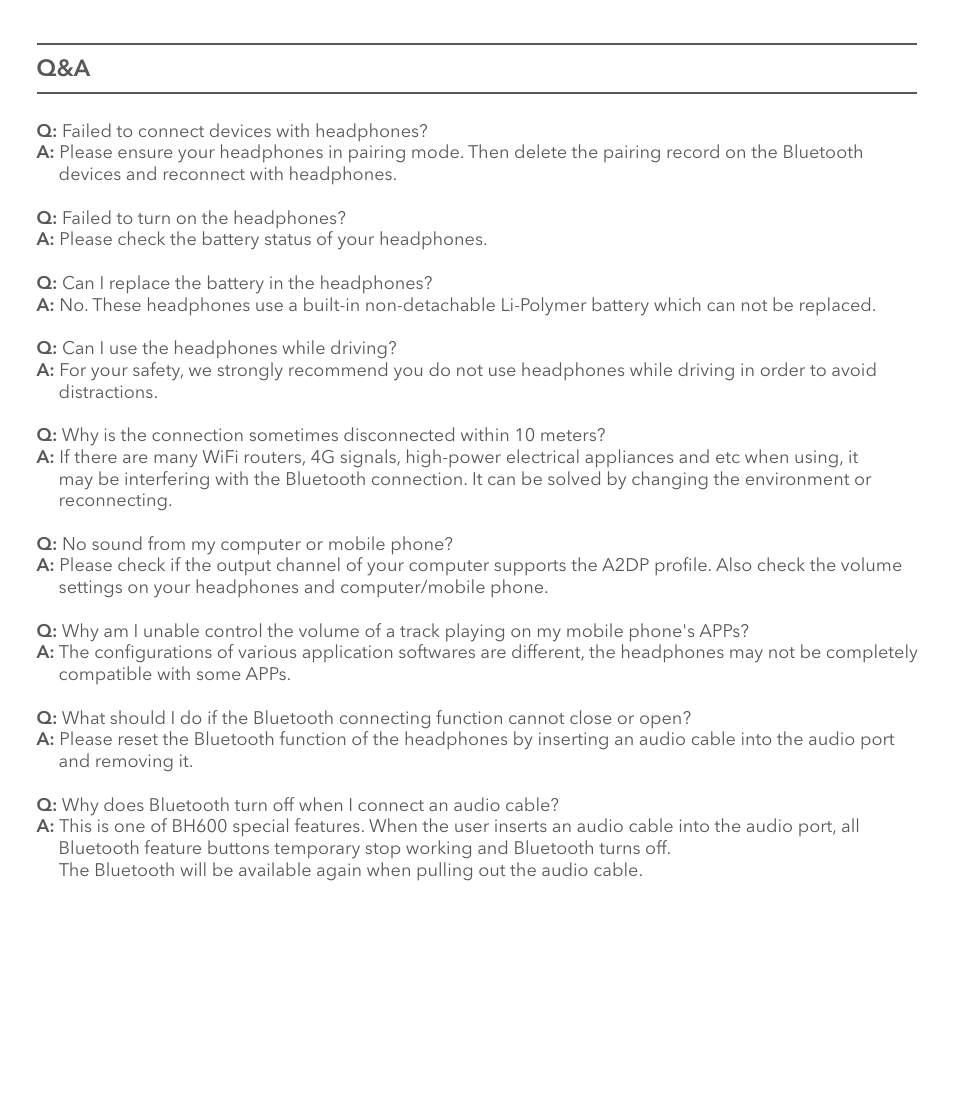 Saramonic Noise-Canceling Wireless Over-Ear Headphones User Manual | Page 10 / 22