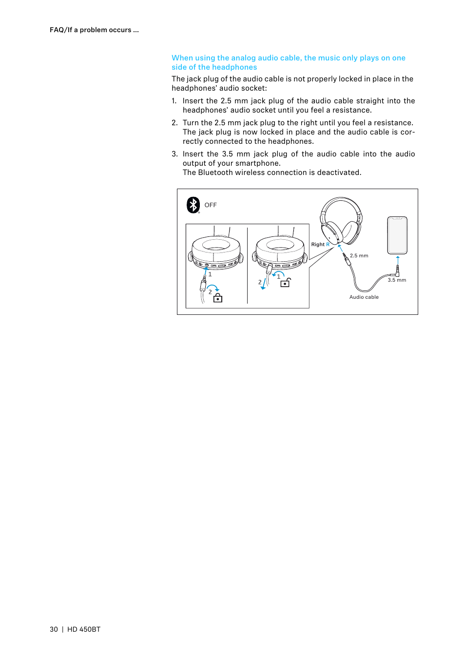 Sennheiser HD 450BT Noise-Canceling Wireless Over-Ear Headphones (White) User Manual | Page 30 / 33