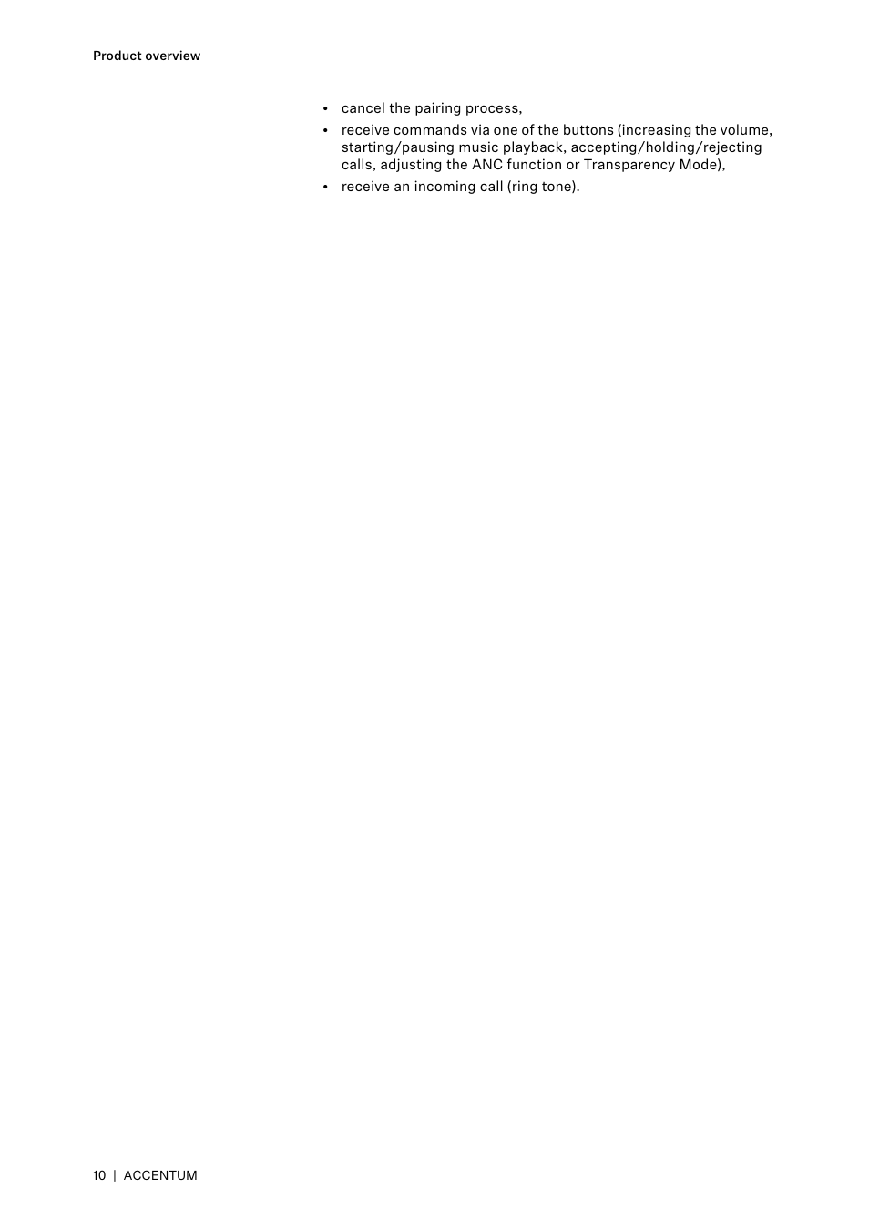 Sennheiser ACCENTUM Over-Ear Wireless Headphones (Black) User Manual | Page 10 / 40
