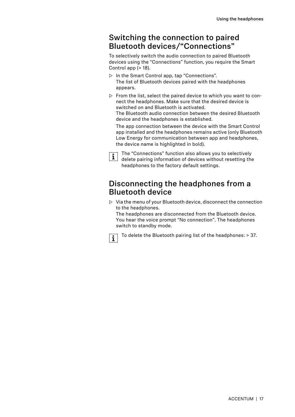 Sennheiser ACCENTUM Over-Ear Wireless Headphones (Black) User Manual | Page 17 / 40