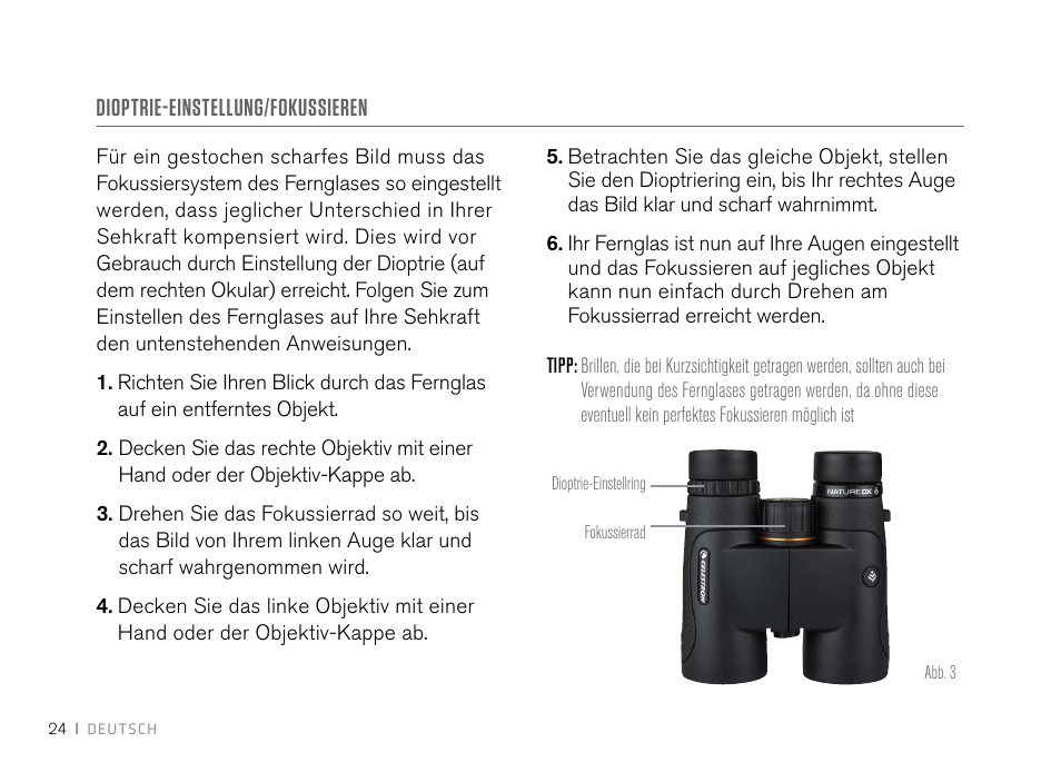 Celestron 10x42 Nature DX Binoculars (Black) User Manual | Page 26 / 52