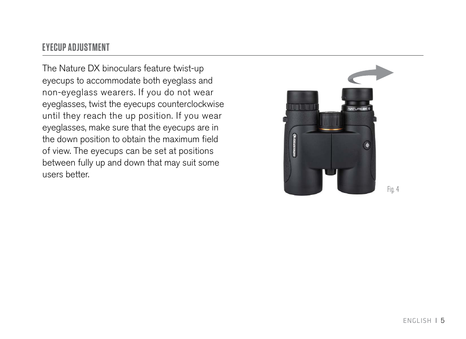 Celestron 10x42 Nature DX Binoculars (Black) User Manual | Page 7 / 52