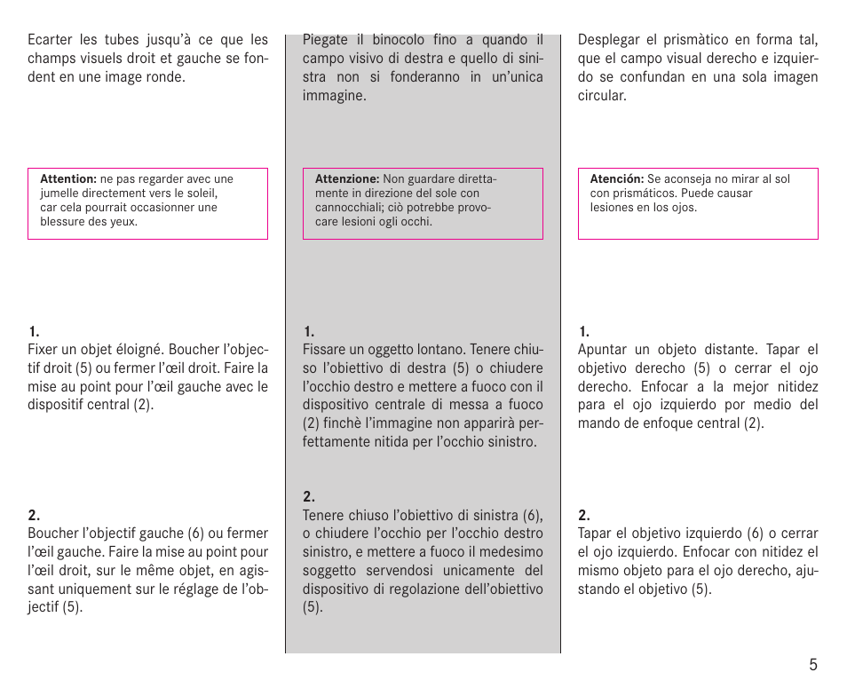 LEICA 10x25 Trinovid BCA Binoculars User Manual | Page 8 / 20