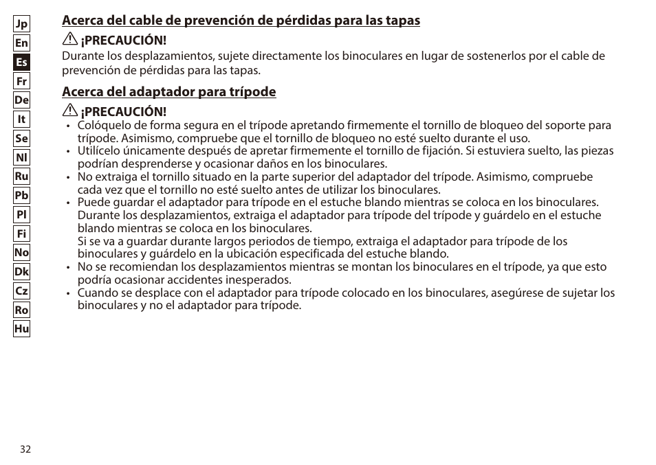 Nikon 7x50 WX IF Binocular (Black) User Manual | Page 32 / 240