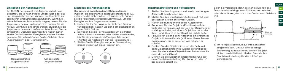 Alpen Optics 10x42 Apex XP ED Waterproof Binoculars User Manual | Page 7 / 21