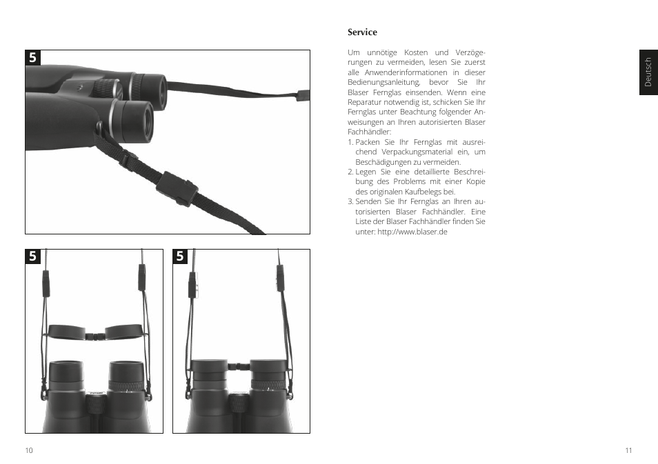 Blaser 10x42 Primus Binoculars User Manual | Page 6 / 33