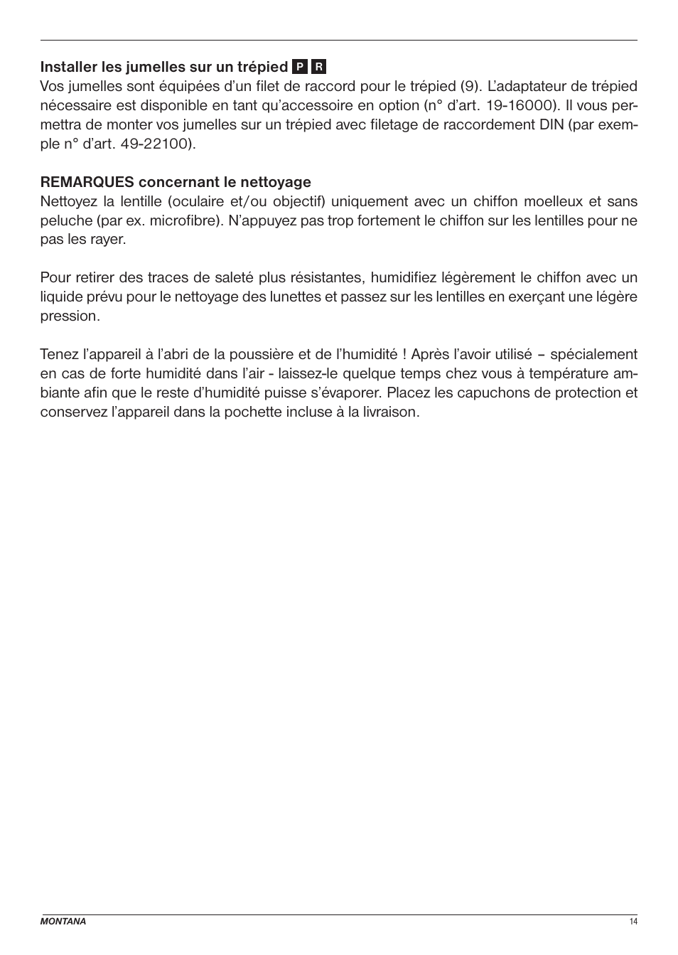 BRESSER 8x25 Montana DK Binoculars (Gray) User Manual | Page 14 / 48