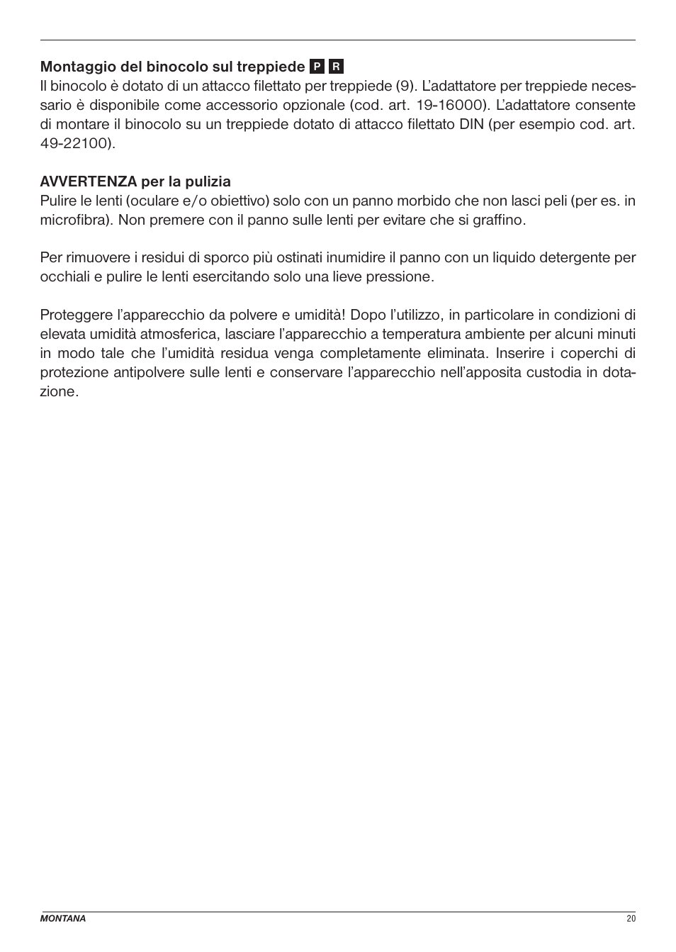 BRESSER 8x25 Montana DK Binoculars (Gray) User Manual | Page 20 / 48