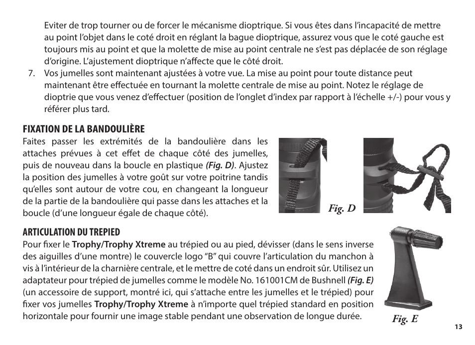 Bushnell 8x56 Trophy Xtreme Binoculars (Green) User Manual | Page 13 / 36
