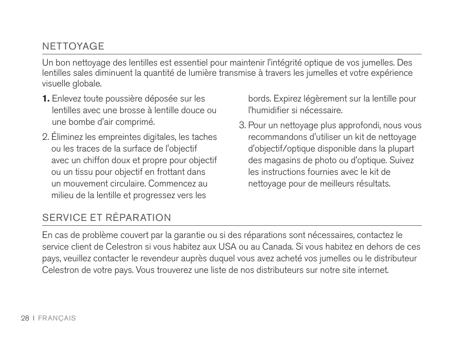 Celestron 7x50 SkyMaster Pro ED Binoculars User Manual | Page 28 / 72