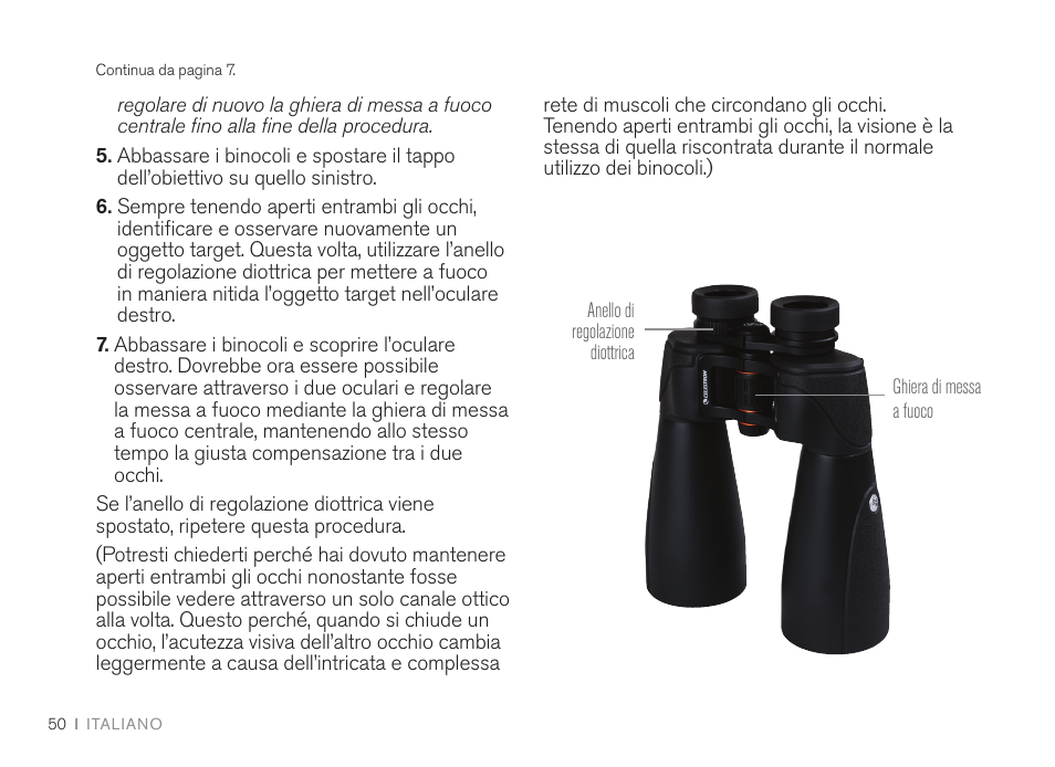 Celestron 7x50 SkyMaster Pro ED Binoculars User Manual | Page 50 / 72