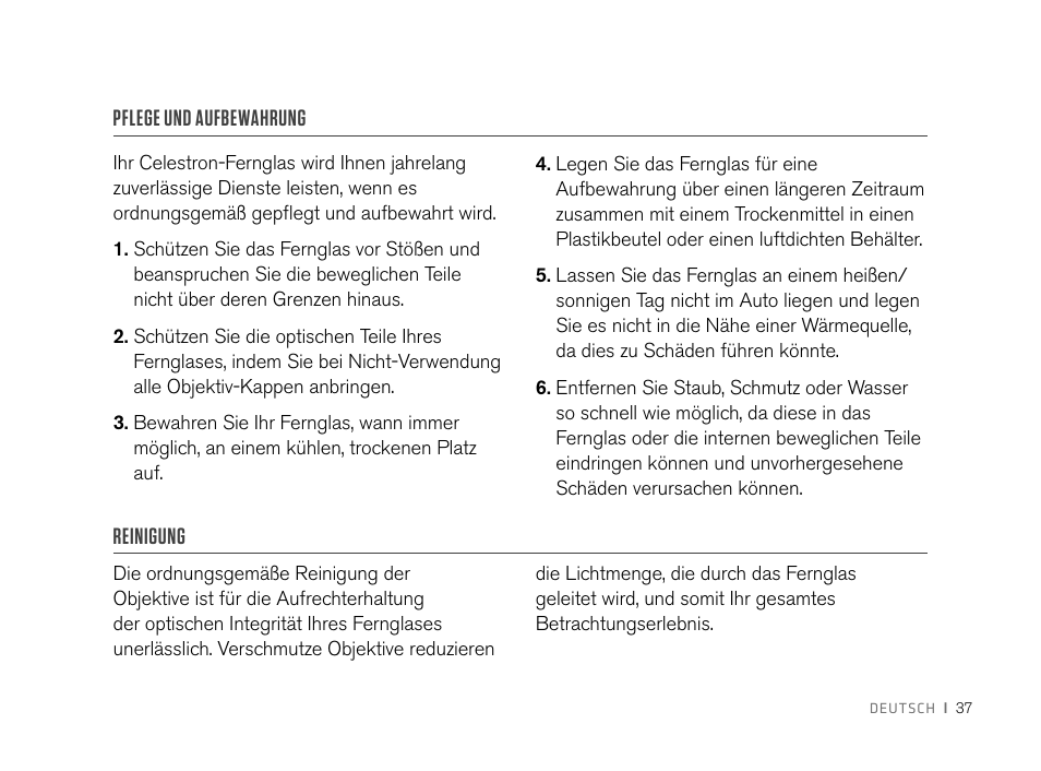 Celestron 8x32 Nature DX Binoculars User Manual | Page 39 / 52