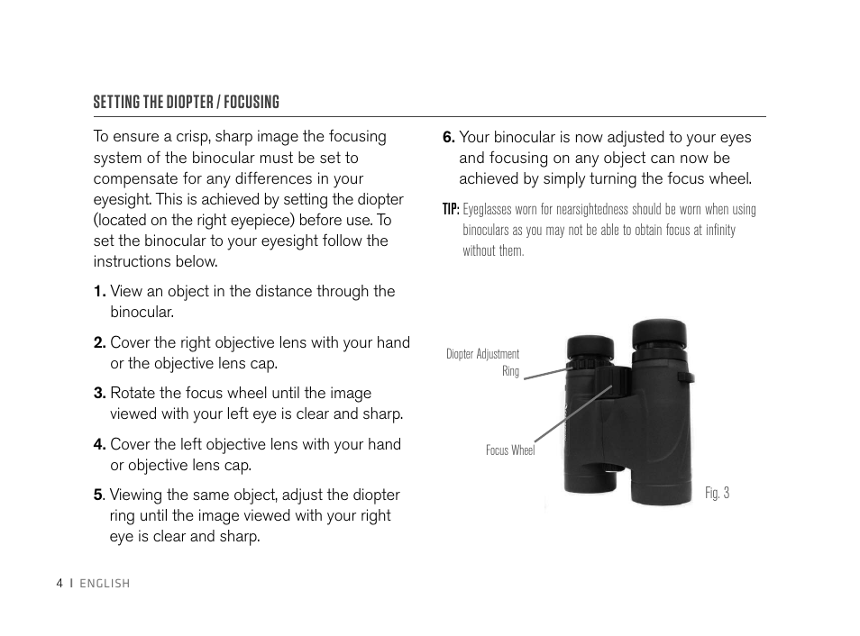 Celestron 8x32 Nature DX Binoculars User Manual | Page 6 / 52