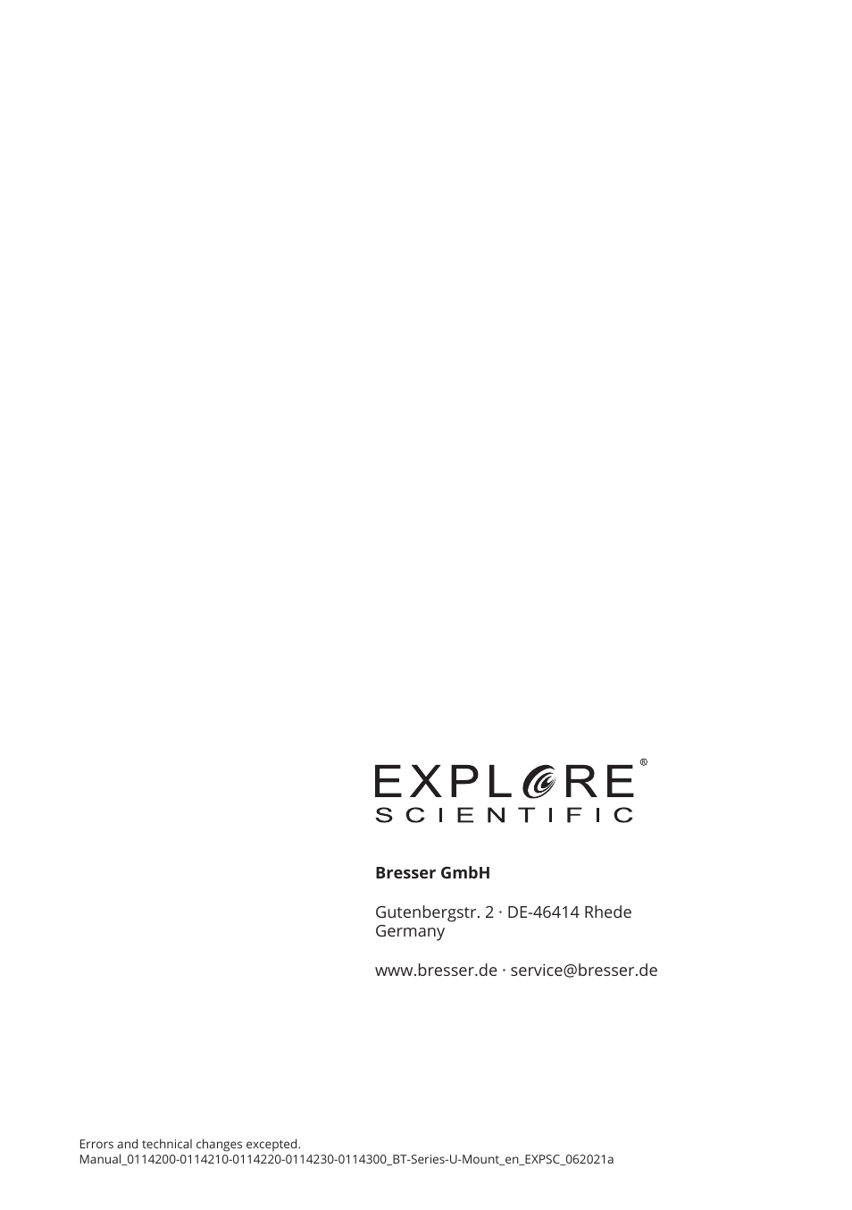 Explore Scientific BT-70 SF Giant Binoculars User Manual | Page 12 / 12