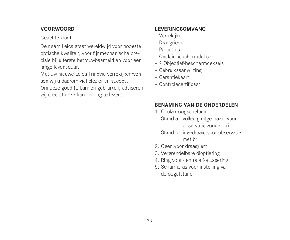 LEICA 10x42 Trinovid HD Binoculars User Manual | Page 40 / 114
