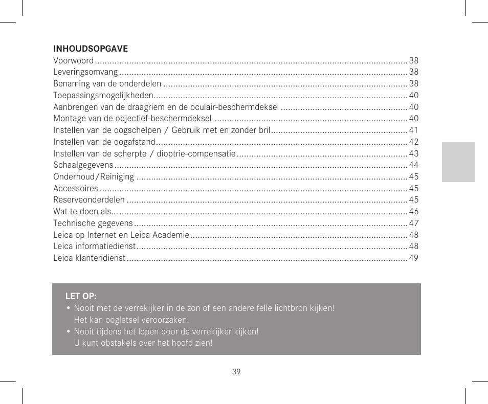 LEICA 10x42 Trinovid HD Binoculars User Manual | Page 41 / 114