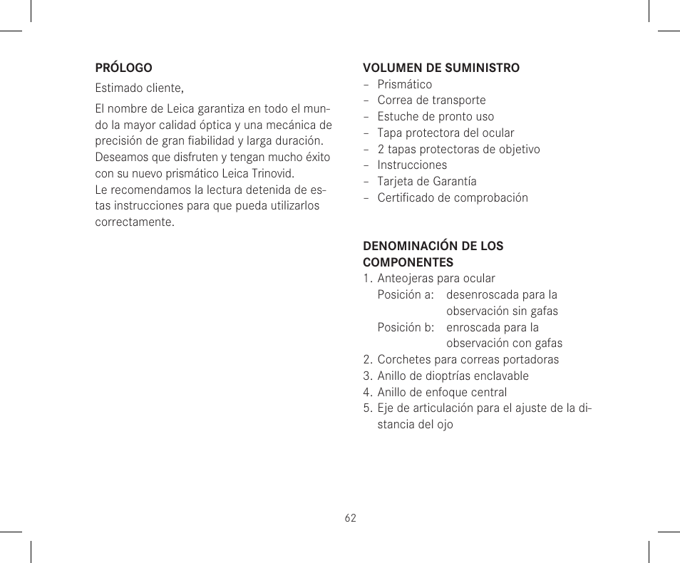 LEICA 10x42 Trinovid HD Binoculars User Manual | Page 64 / 114