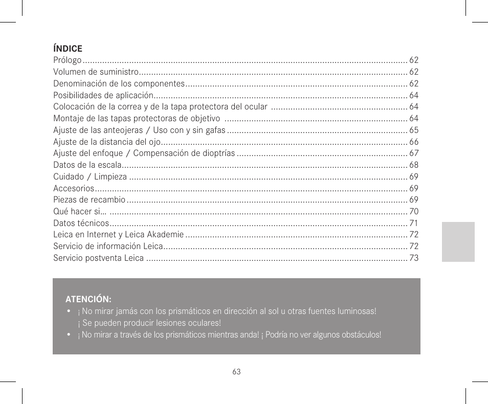 LEICA 10x42 Trinovid HD Binoculars User Manual | Page 65 / 114