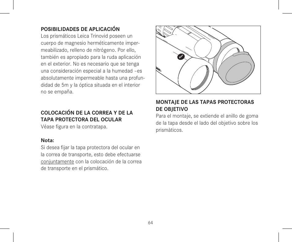 LEICA 10x42 Trinovid HD Binoculars User Manual | Page 66 / 114