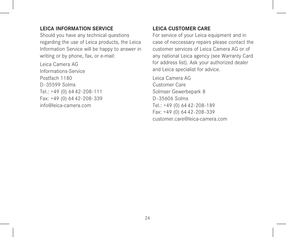 LEICA 12x50 Ultravid HD-Plus Binoculars User Manual | Page 26 / 74